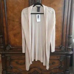 Grace Elements Sweaters Nwt Grace Elements Oatmeal Heather Flyaway Cardigan Size Medium Poshmark